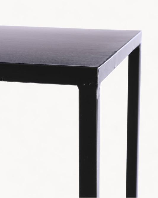 Frendorf | Mica Decorations - Goa Beistelltisch - 2er-Set - L30 x B30 x H70 cm - Metall - Schwarz