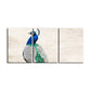 Rockiges Elegantes Pfau-Leinwand Wandkunst Gemälde 3 Teile