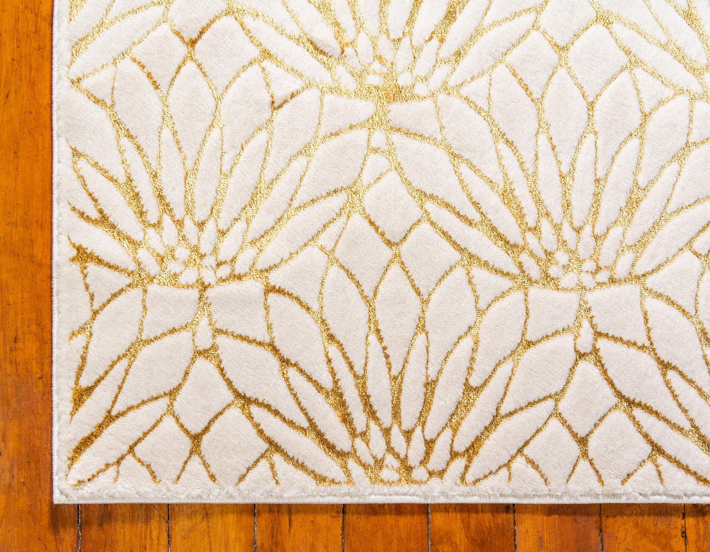 Frendorf | Floriva Lotusblumen-Teppich | Luxus-Design | Hochwertige Musterung | Wohn- & Schlafzimmer-Deko