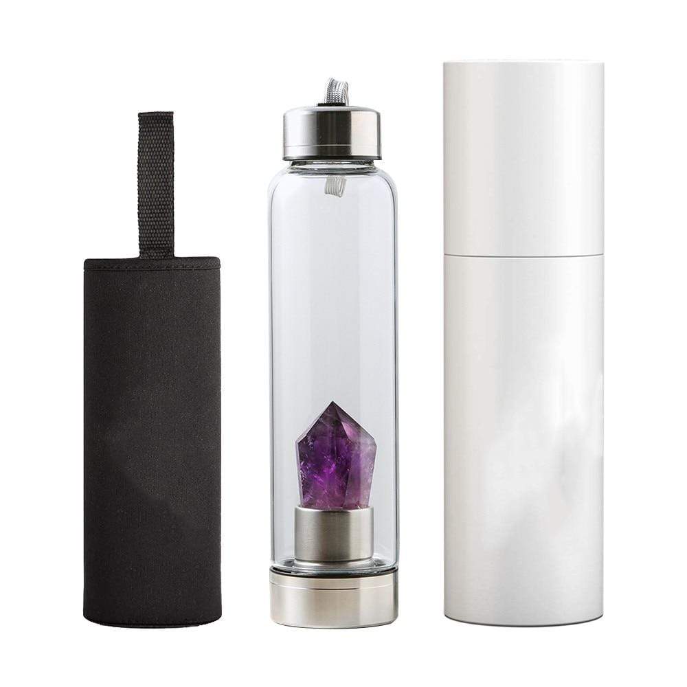 Natürliche Amethyststein-Wasserflasche