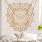 Frendorf | MandalaLuxe Goldener Wandteppich | Spirituelle Wanddeko | Boho & Meditationsstil | Hochwertiger Druck