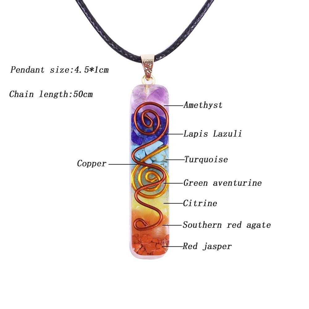 Frendorf | Regenbogen Orgonit Chakra Halskette