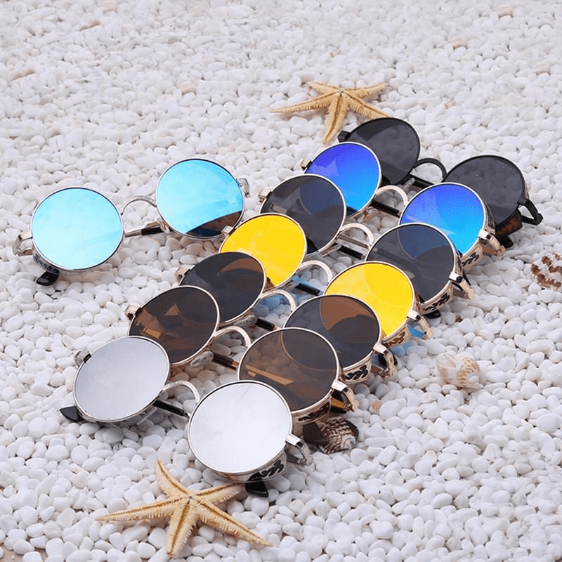 Frendorf | Steampunk Vintage Runde Sonnenbrille Limitierte Auflage