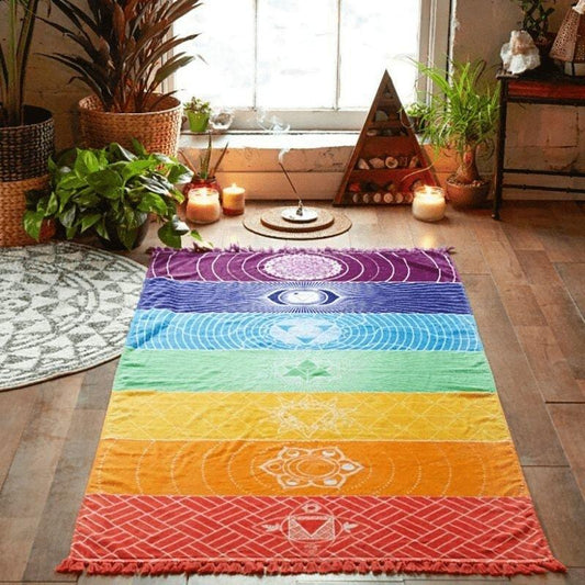 7 Chakra Regenbogen Yoga Matte