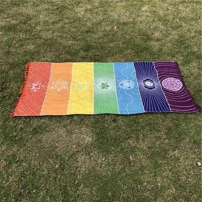 7 Chakra Regenbogen Yoga Matte