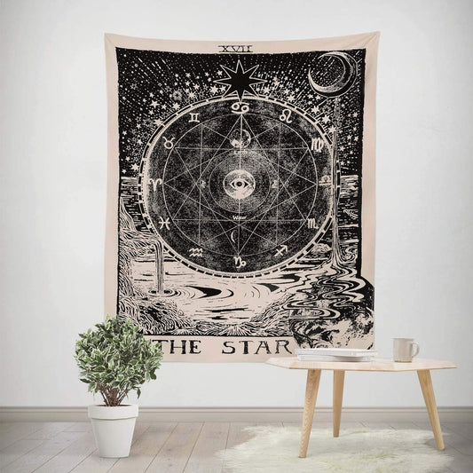 Der Stern Tarot-Karten Wandteppich