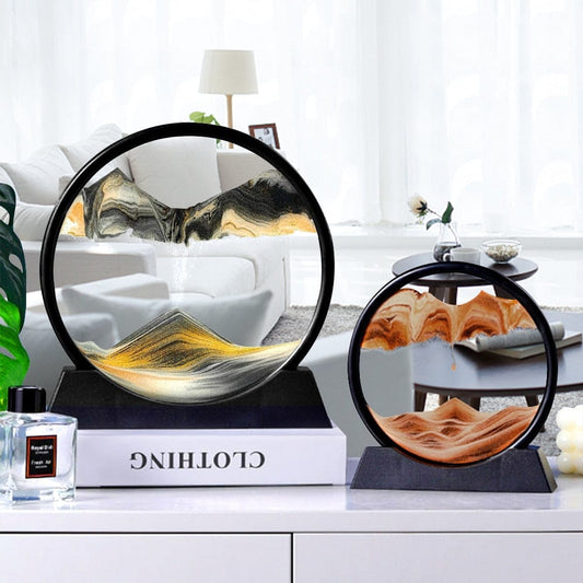 Bewegende Sandglas Kunst