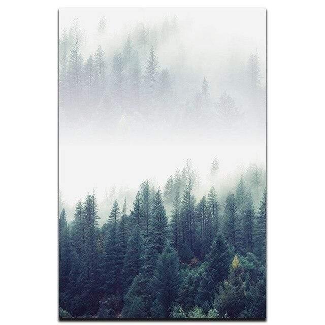 3-teilige Nordic Forest Landscape Wandkunst