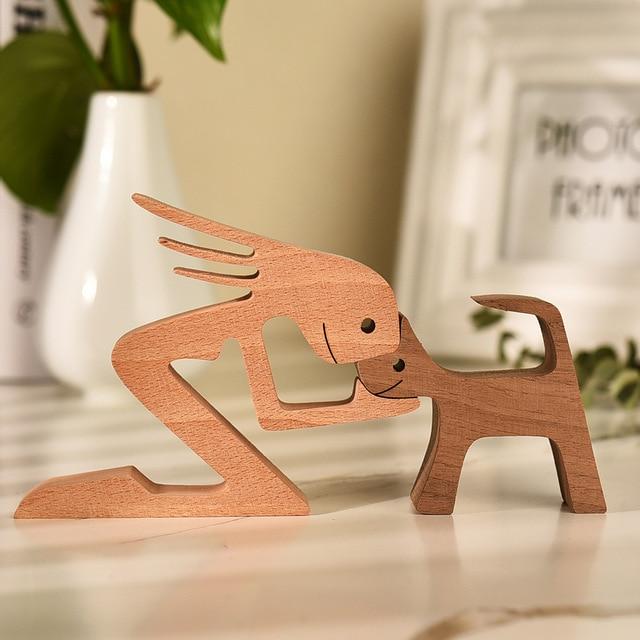Unbedingte Liebe Holzfigur