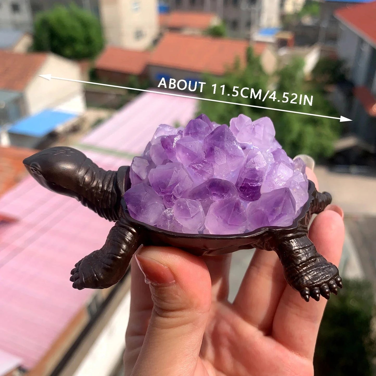 Amethyst Cluster Schildkröte