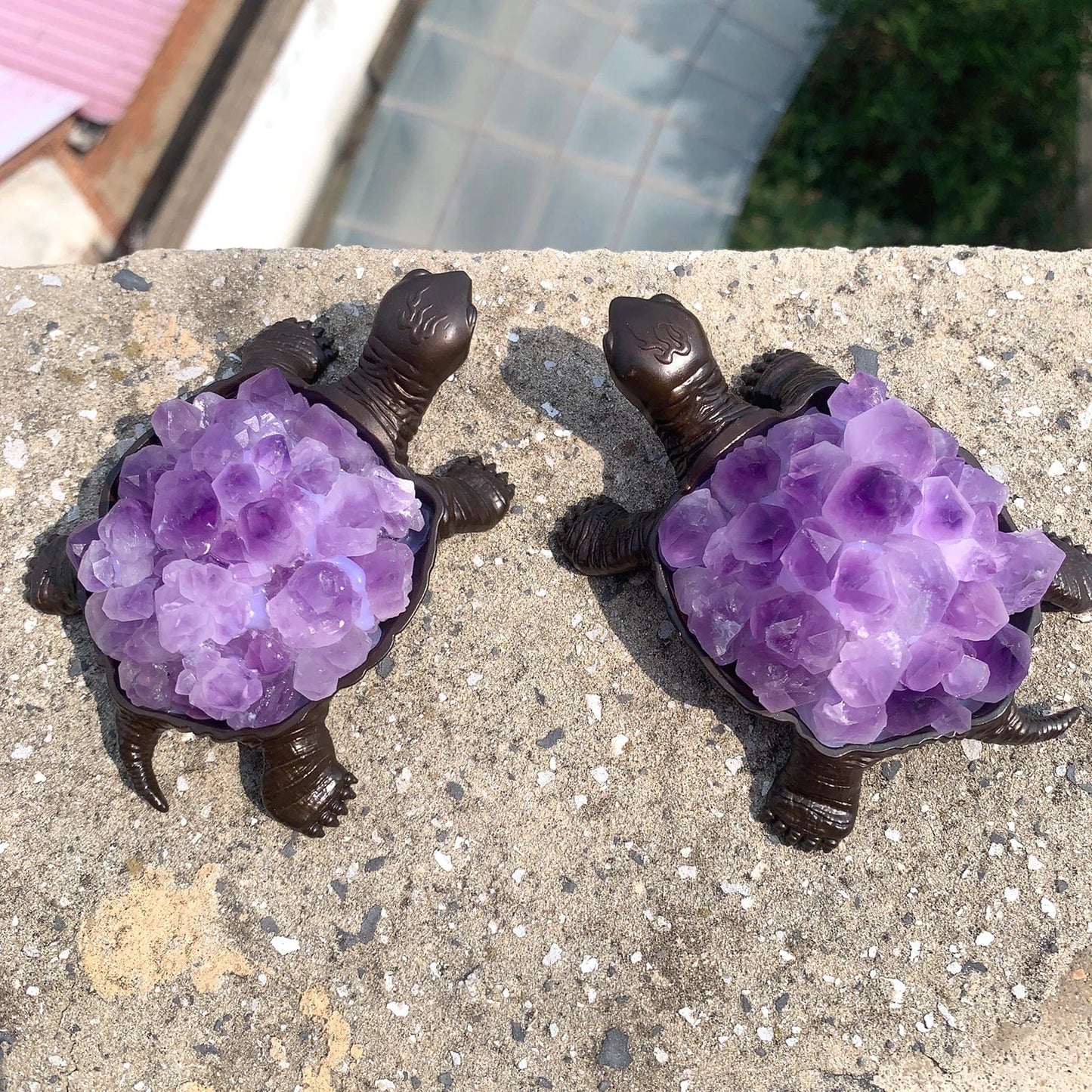 Amethyst Cluster Schildkröte