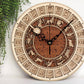 Zodiac Signs Holz Wanduhr