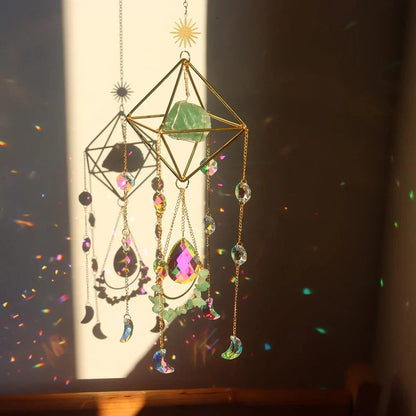Frendorf | AuraBloom Kristall Sonnenfänger | Heilender Kristall | Feng Shui Dekoration | Positive Energie für Zuhause