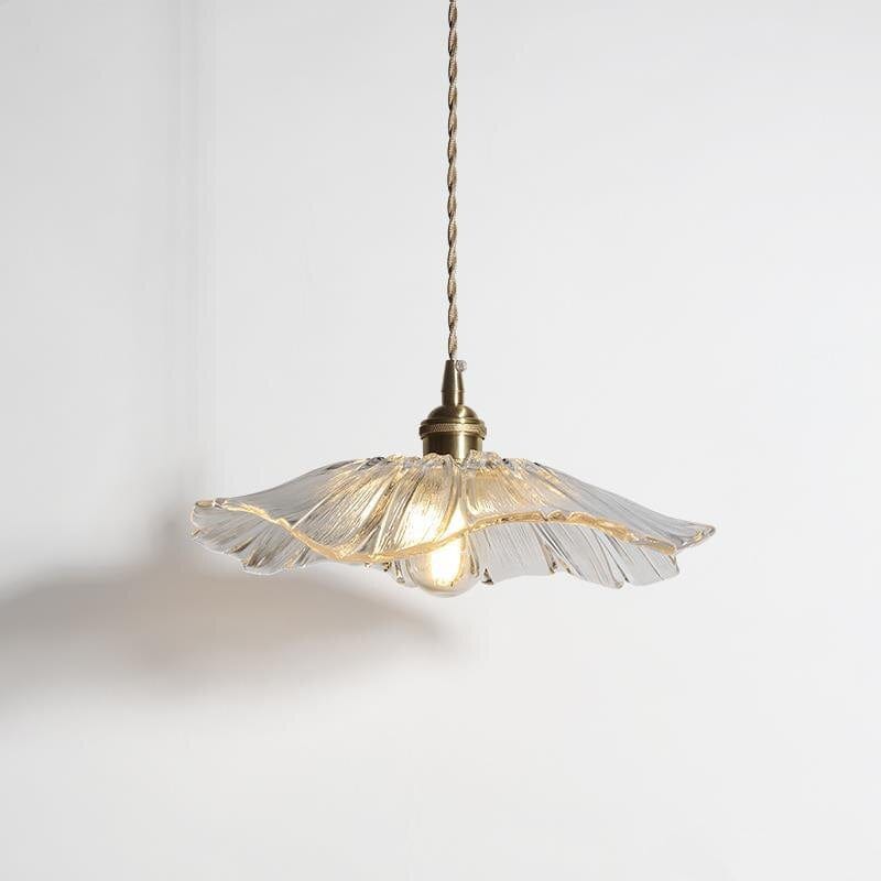 Blumenblatt Buntglas Pendelleuchte