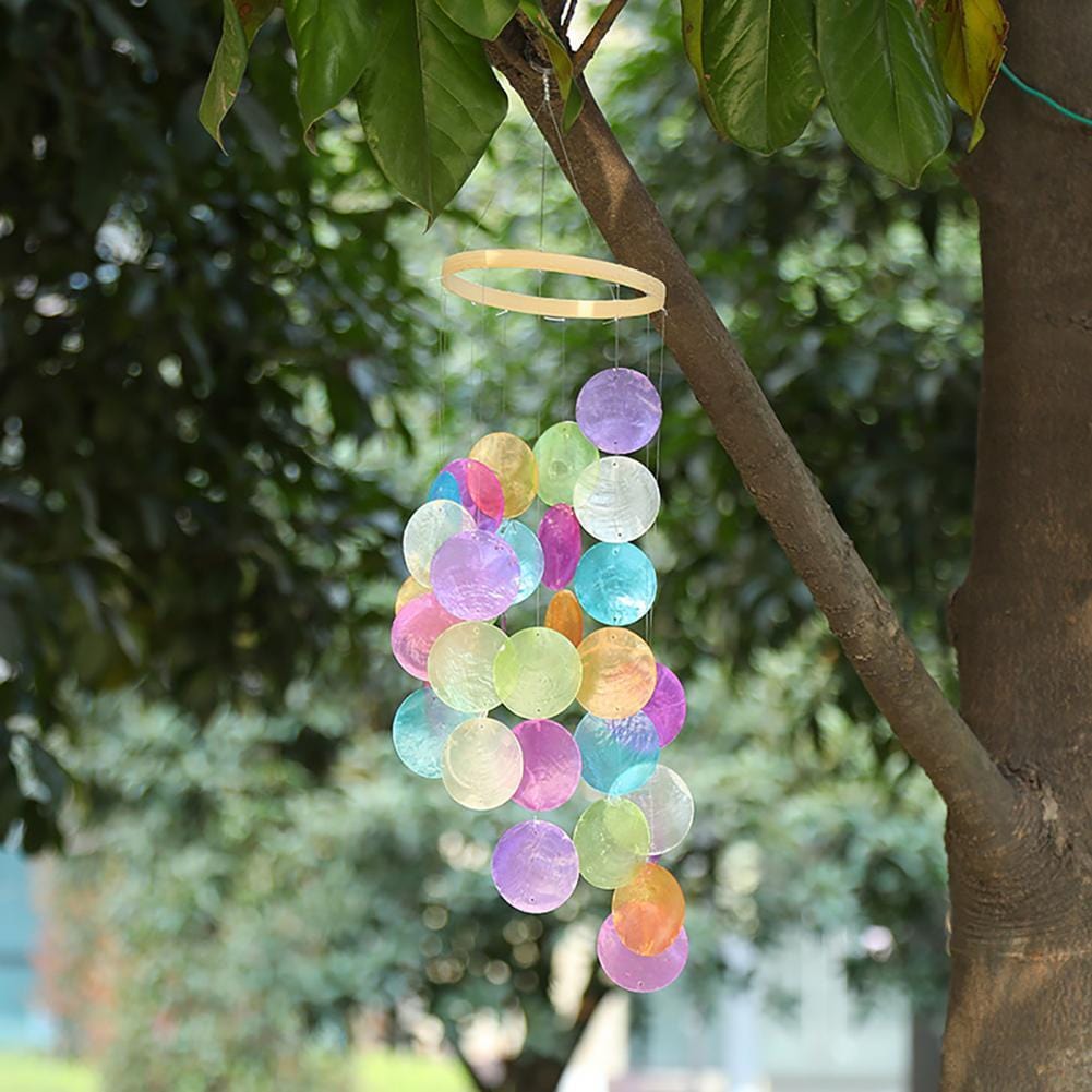 Bunte Capizmuscheln Windspiele