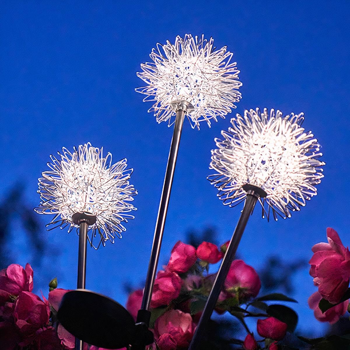 Löwenzahn Gartenlichter, Solarbetrieben