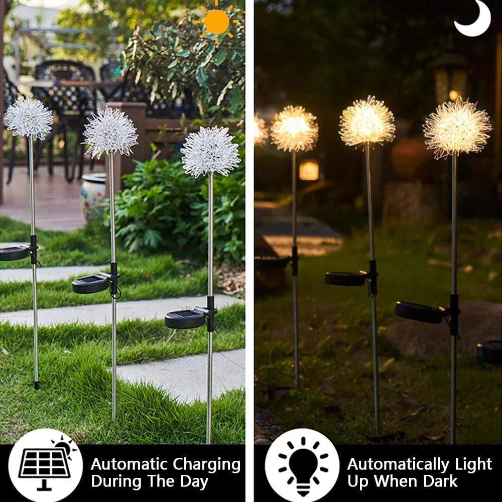 Löwenzahn Gartenlichter, Solarbetrieben