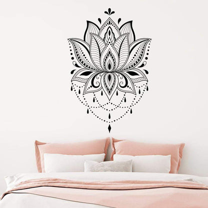 Lotus Mandala Wandaufkleber