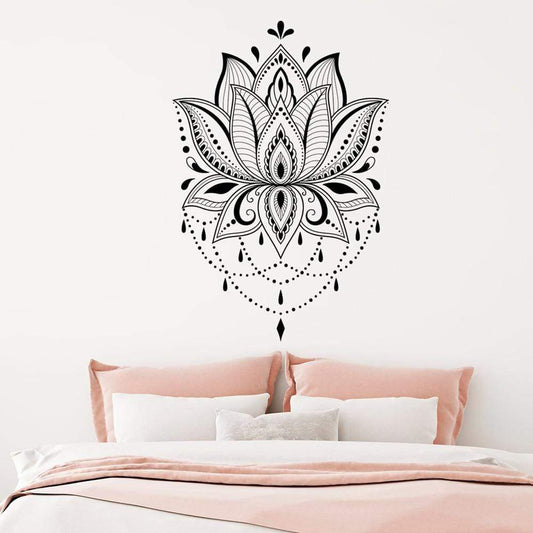 Lotus Mandala Wandaufkleber