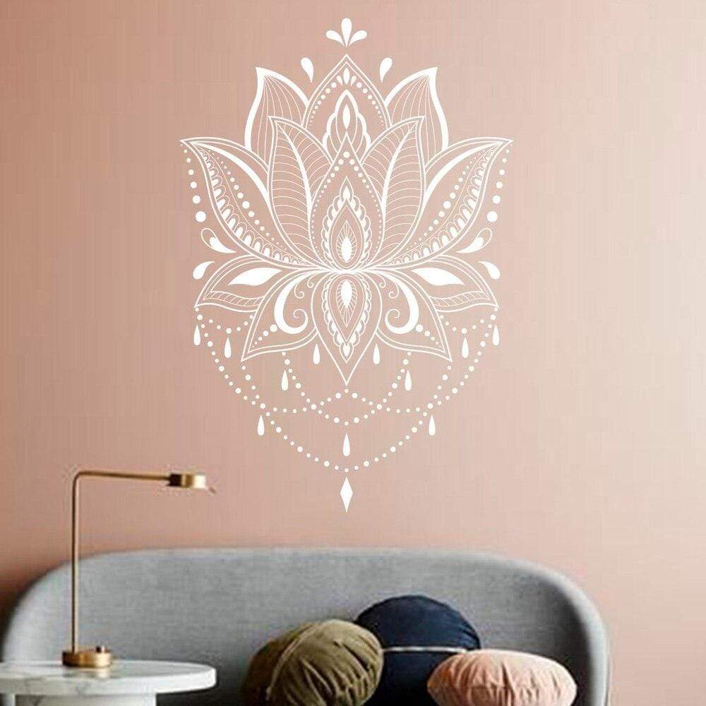 Lotus Mandala Wandaufkleber