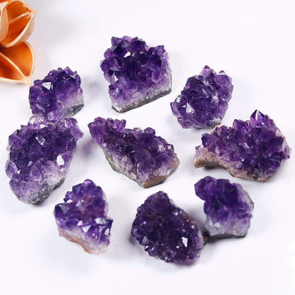 Roh-Amethyst-Quarz-Kristall-Cluster