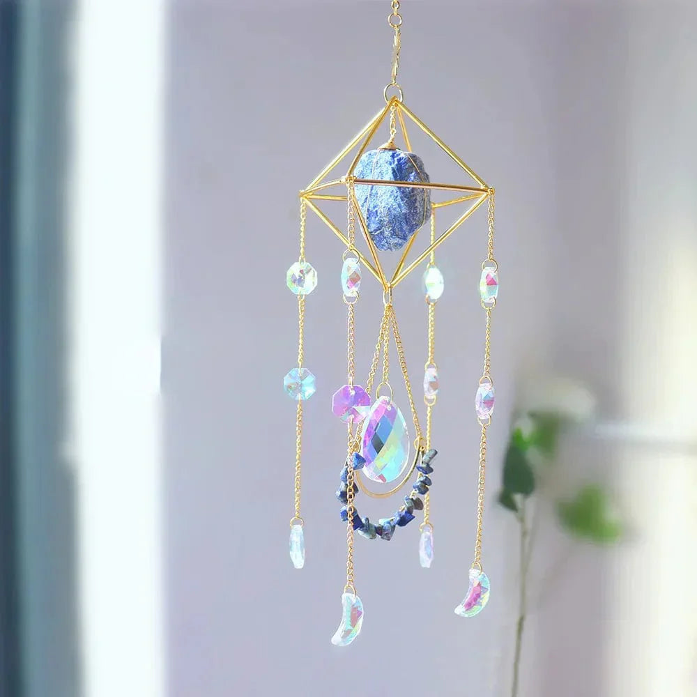 Frendorf | AuraBloom Kristall Sonnenfänger | Heilender Kristall | Feng Shui Dekoration | Positive Energie für Zuhause