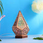 Holz LED Projektions Bohemian Nachttischlampe