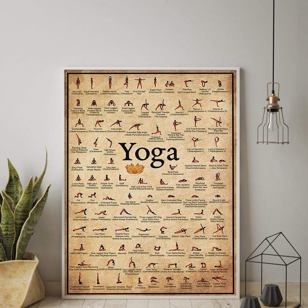 Yoga-Posen Wandposter