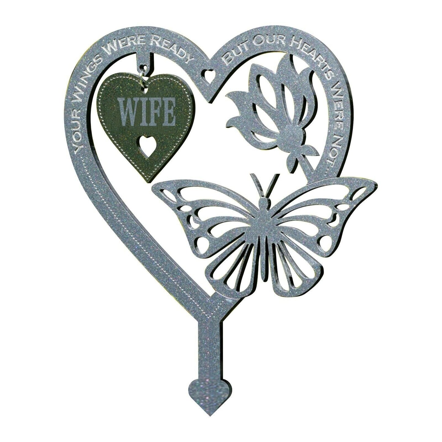 Frendorf | 🦋Gedenk Geschenk Schmetterlings Ornamente - Garten Gedenktafel