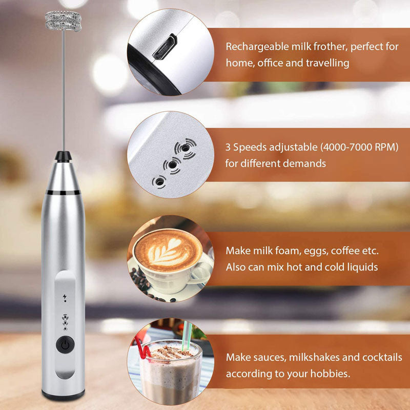 Kabellose Milchschäumer Elektrischer Handmixer Mit USB