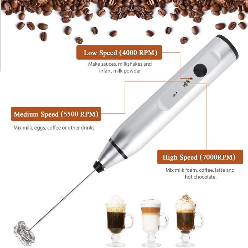 Kabellose Milchschäumer Elektrischer Handmixer Mit USB