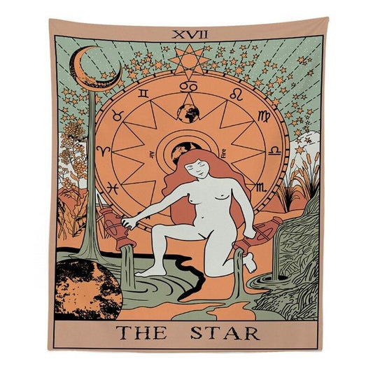 "Das Stern"-Tarotfarbige Wandteppich