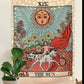 "Die Sonne" Tarot Bunte Wandteppich