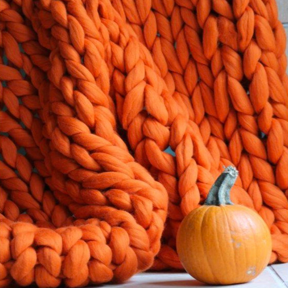 Frendorf | DIY Chunky XL 1000 Gramm Wollgarn für das Stricken einer Herrlich Weichen Decke