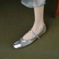 Frendorf | Legere Schuhe: Prägnante Bequeme Ballerinas - Leder Retro-Stil - TSS158