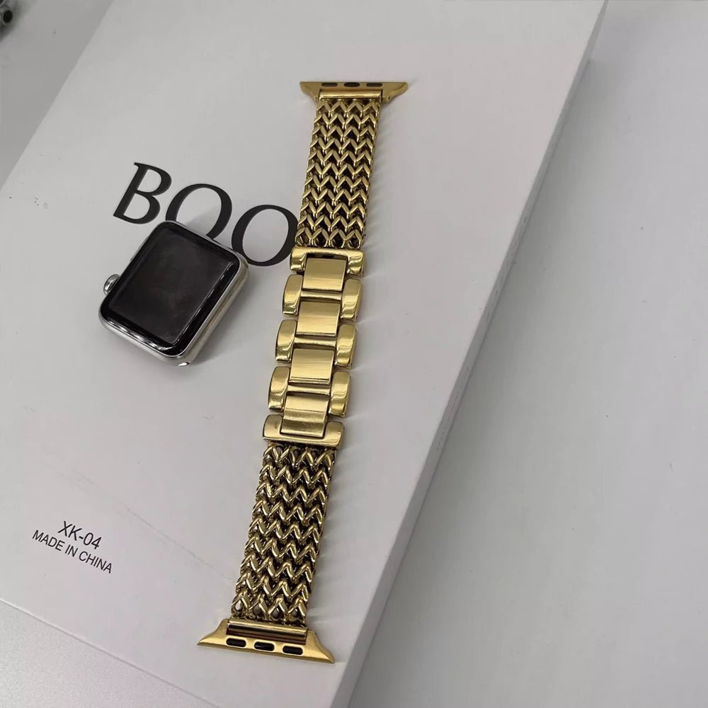 Frendorf | Damen Woven Edelstahl Armband für Apple Watch