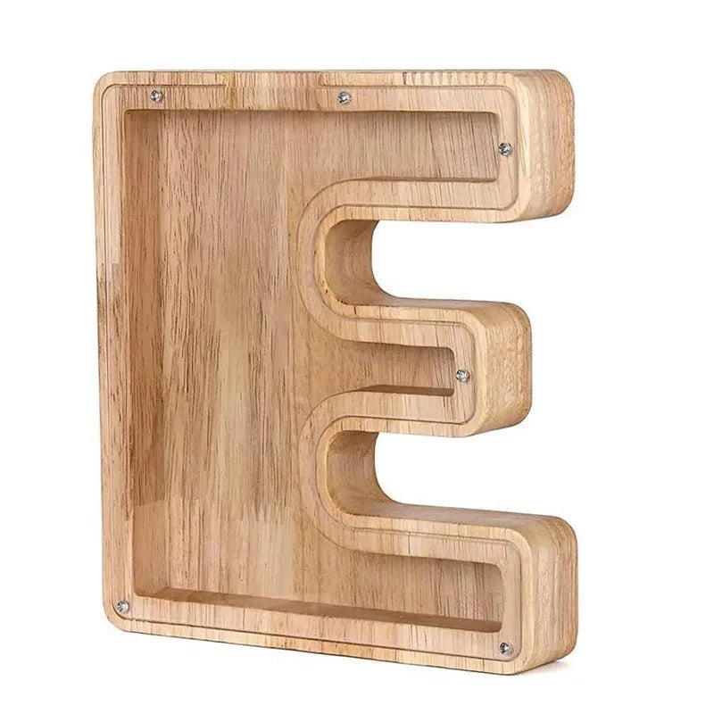 Holz Alphabetbuchstaben 'Initial' Sparschwein