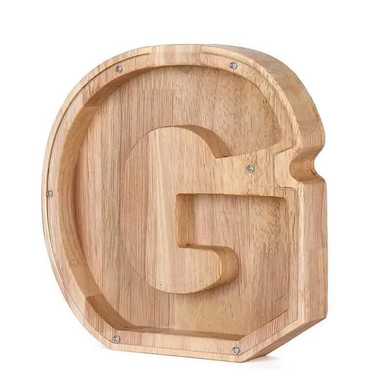 Holz Alphabetbuchstaben 'Initial' Sparschwein