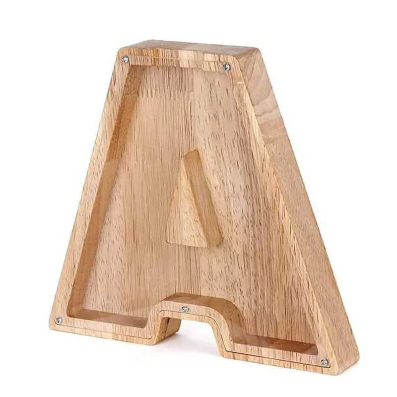 Holz Alphabetbuchstaben 'Initial' Sparschwein