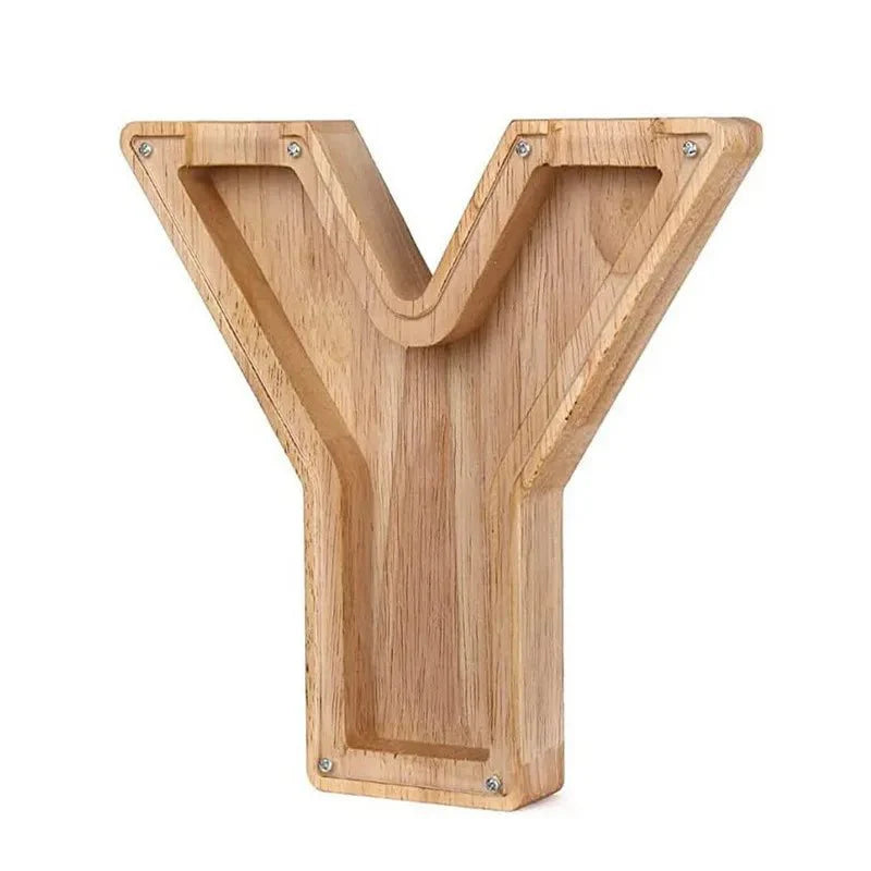 Holz Alphabetbuchstaben 'Initial' Sparschwein