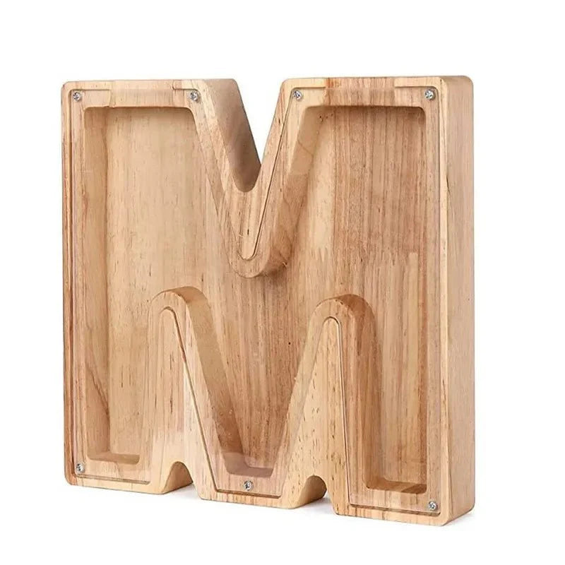 Holz Alphabetbuchstaben 'Initial' Sparschwein