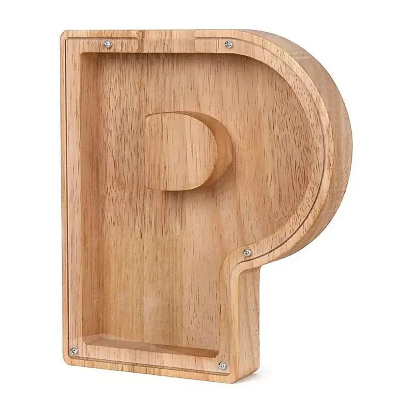 Holz Alphabetbuchstaben 'Initial' Sparschwein