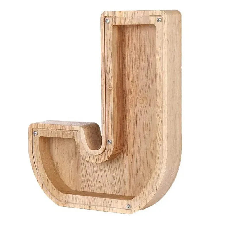 Holz Alphabetbuchstaben 'Initial' Sparschwein