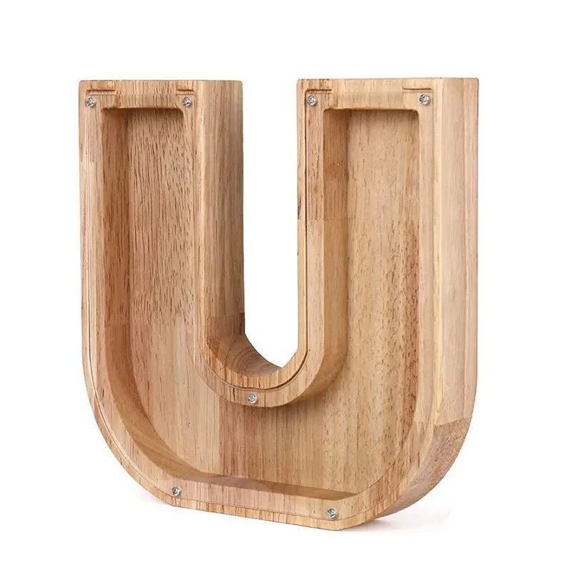 Holz Alphabetbuchstaben 'Initial' Sparschwein