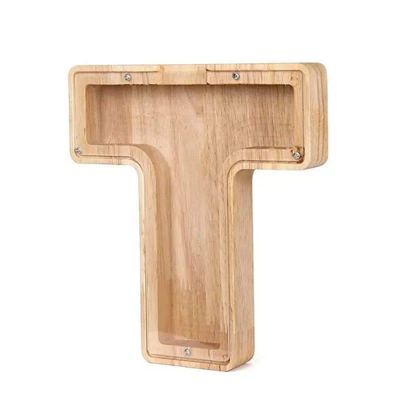 Holz Alphabetbuchstaben 'Initial' Sparschwein