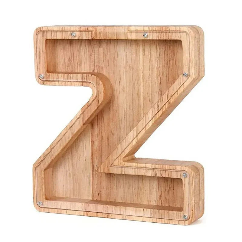 Holz Alphabetbuchstaben 'Initial' Sparschwein
