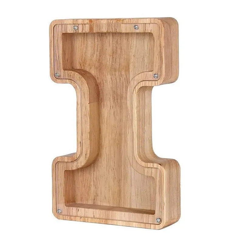 Holz Alphabetbuchstaben 'Initial' Sparschwein