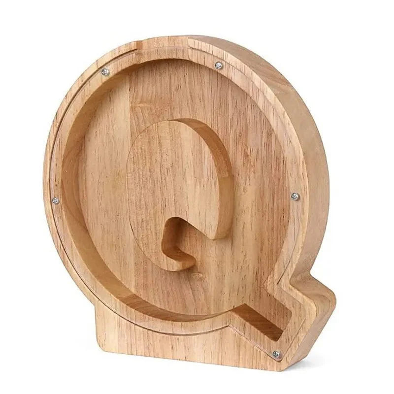 Holz Alphabetbuchstaben 'Initial' Sparschwein