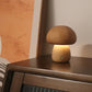 Holz geschnitzte Pilzlampe