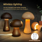 Holz geschnitzte Pilzlampe